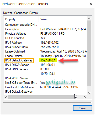 how to find ip address on windows