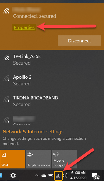 how to find IP address on windows