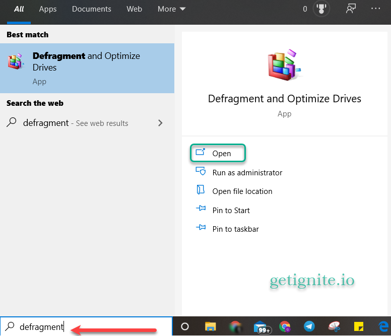 How to defrag Windows 10